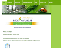 Tablet Screenshot of beck-naturgas.de